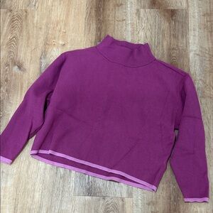 Anthropologie Maeve Purple Mock Neck Sweater